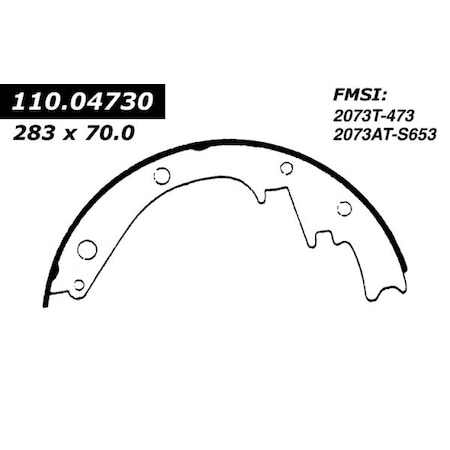 Centric Parts Centric Brake Shoes, 111.04730 111.04730